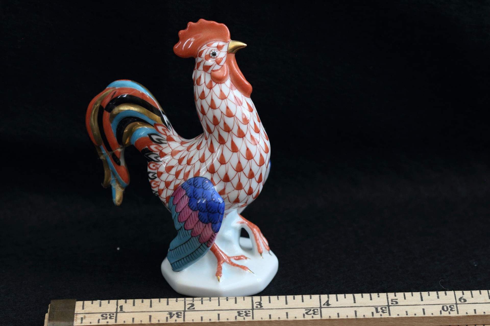 Roosters Small Cocky Rooster-Rust - No Box 42 by Herend-1