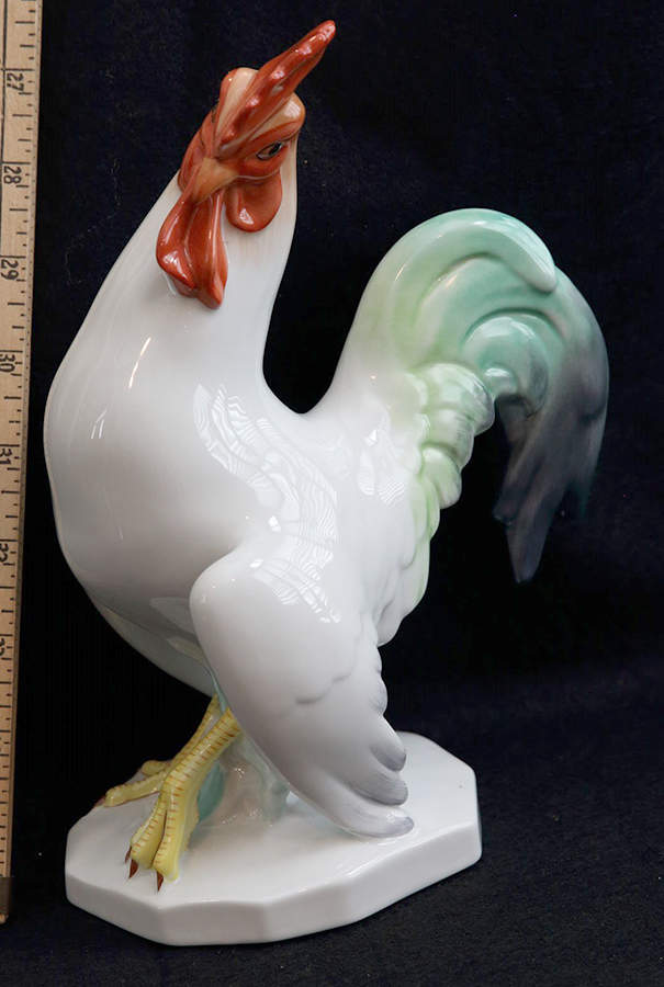 Roosters Large Cocky Rooster-Natural/Color - No Box by Herend-1