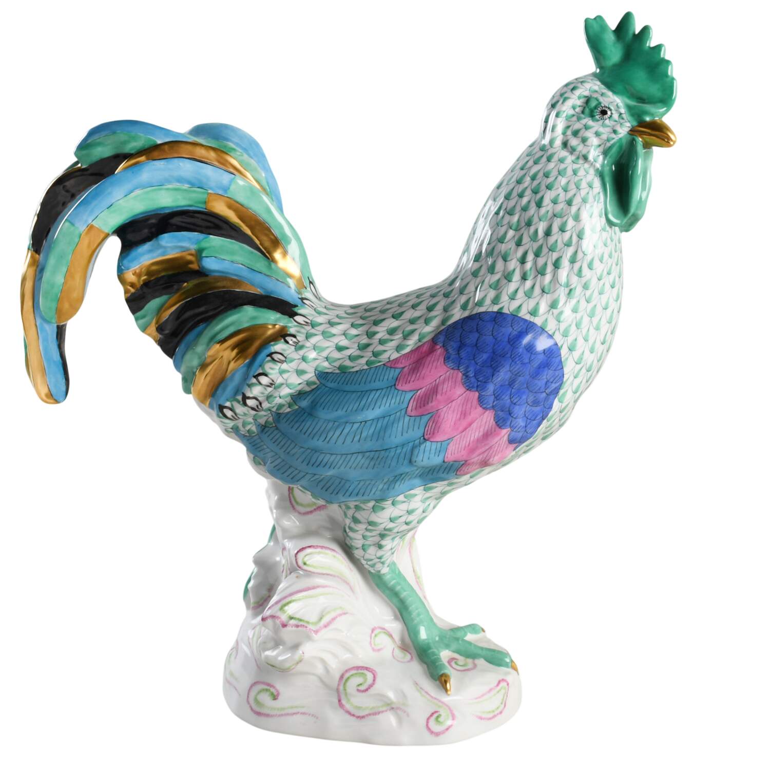 Roosters Rooster-Green - No Box by Herend-1