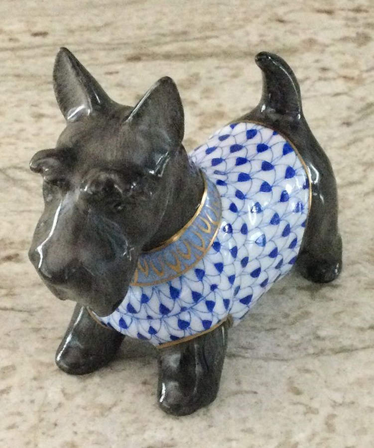 Dogs Scottie McDuff-Sapphire - No Box by Herend-1