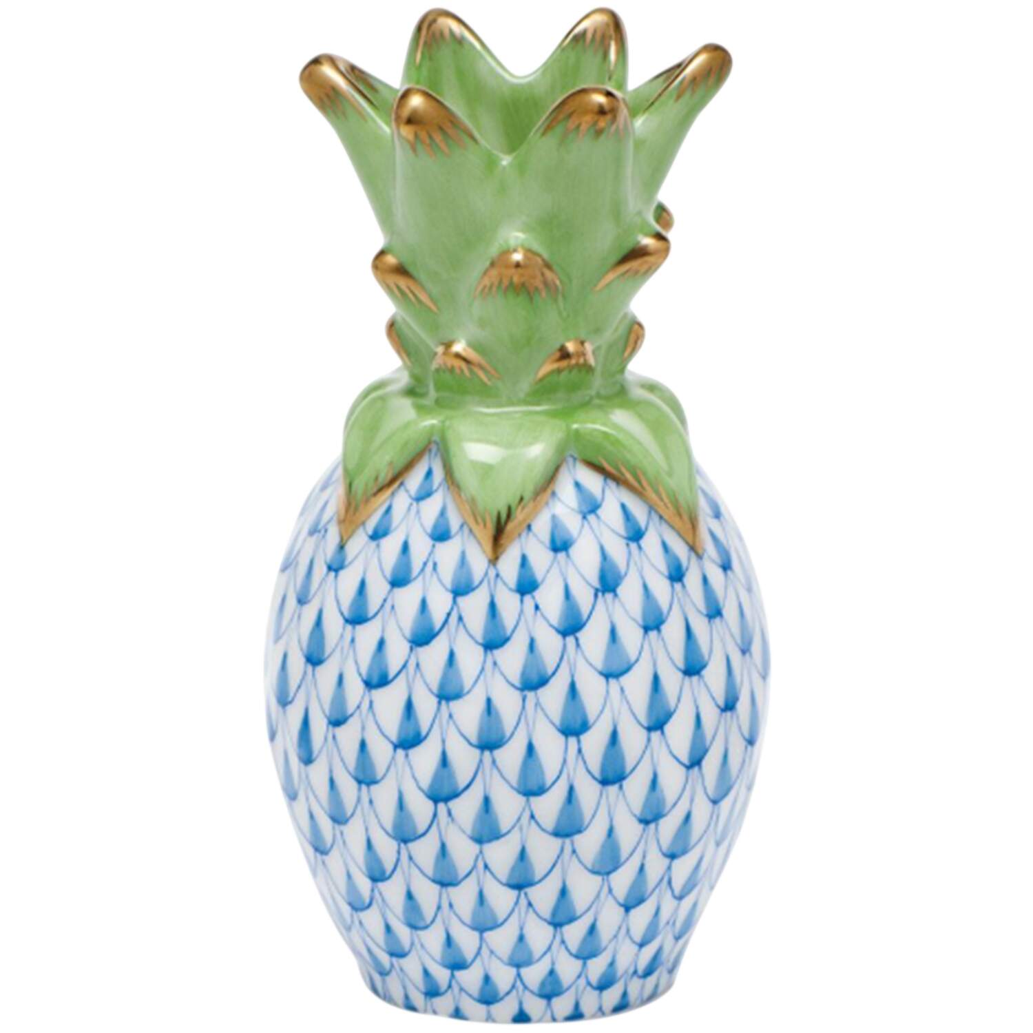 Fruits & Vegetables Small Pineapple-Blue - No Box by Herend-1