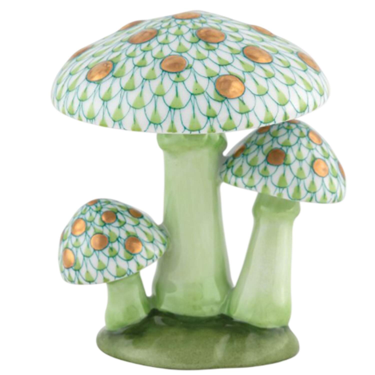Fruits & Vegetables Mushroom Trio-Keylime - No Box 42 by Herend-1