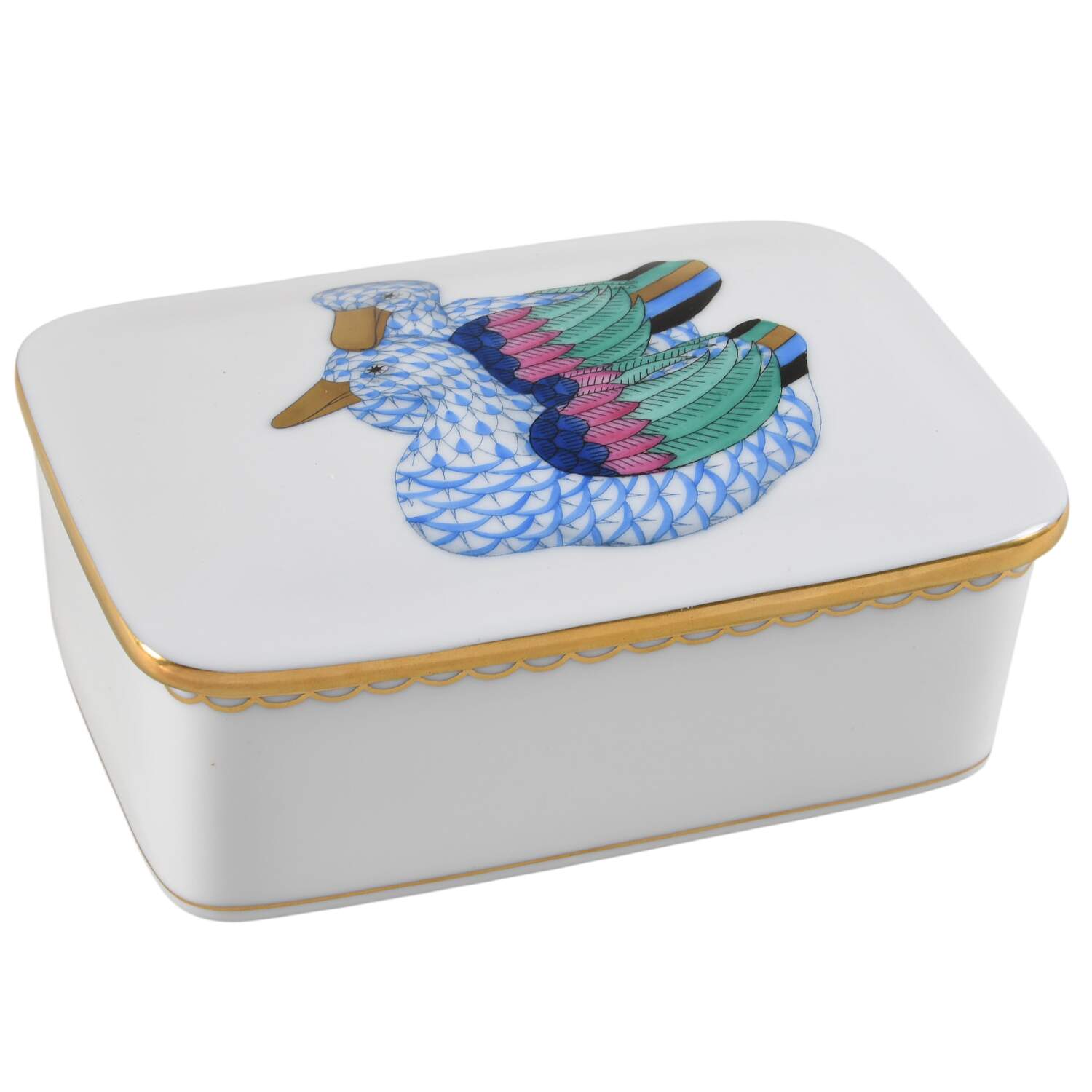 Boxes Cigarette Box W/Two Ducks - No Box by Herend-1