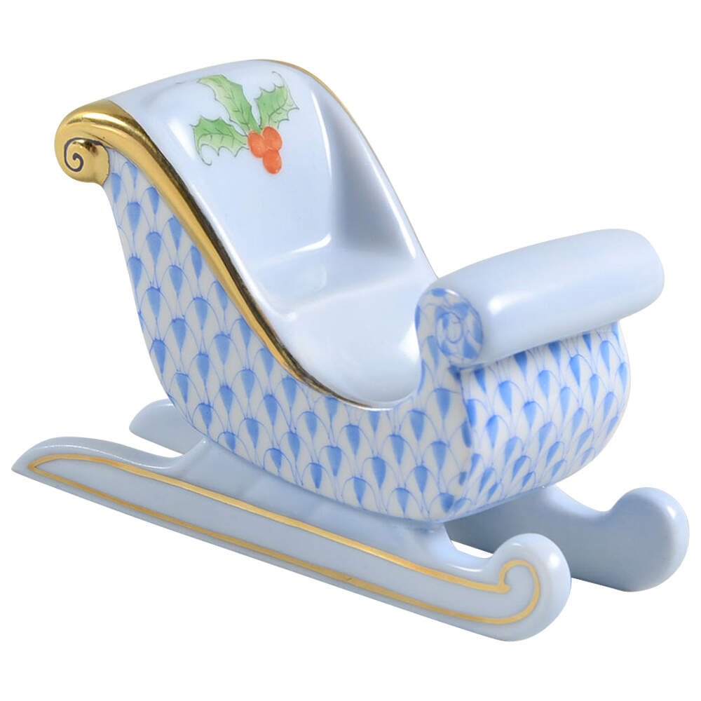Childrens's Gifts & Toys Sleigh-Blue - No Box by Herend-1
