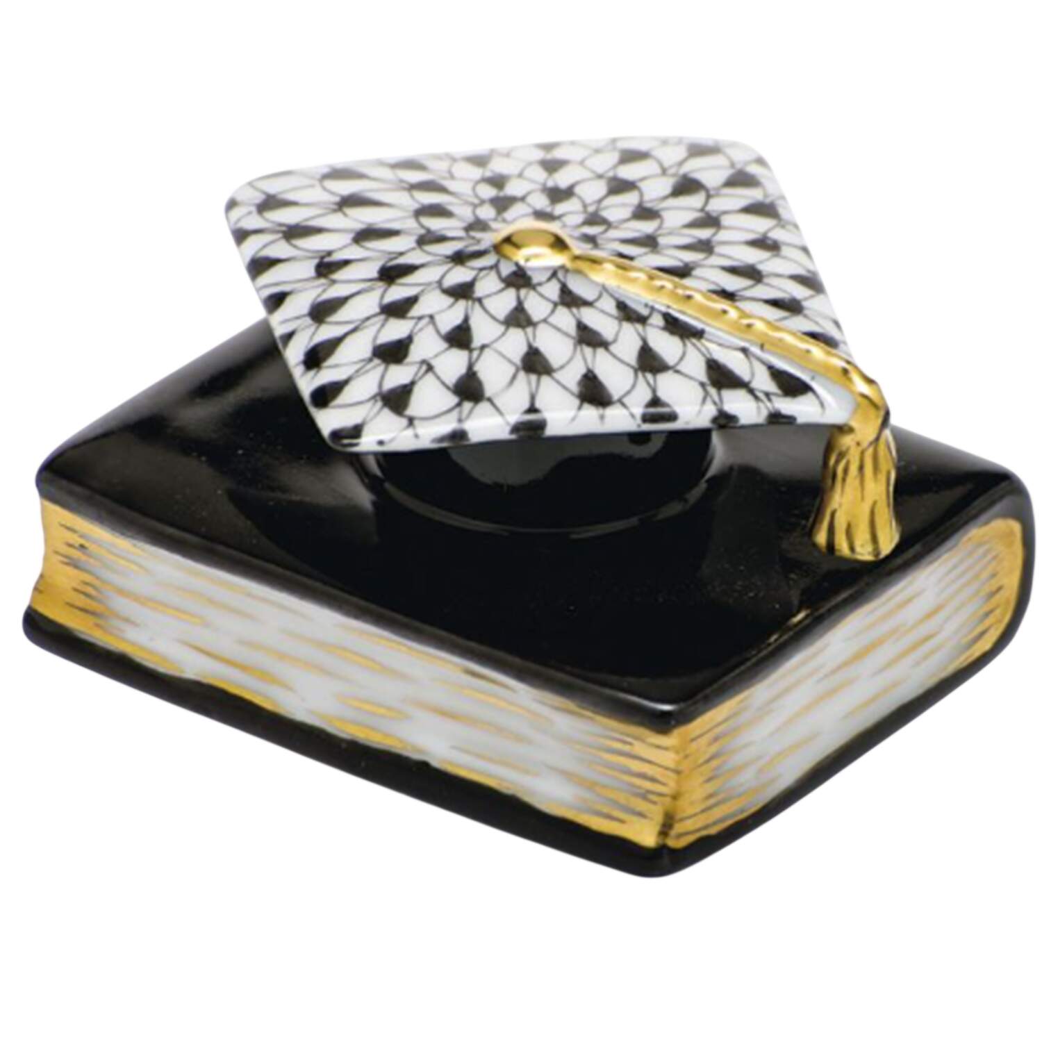 Manmade Objects Graduation Cap-Black - No Box by Herend-1