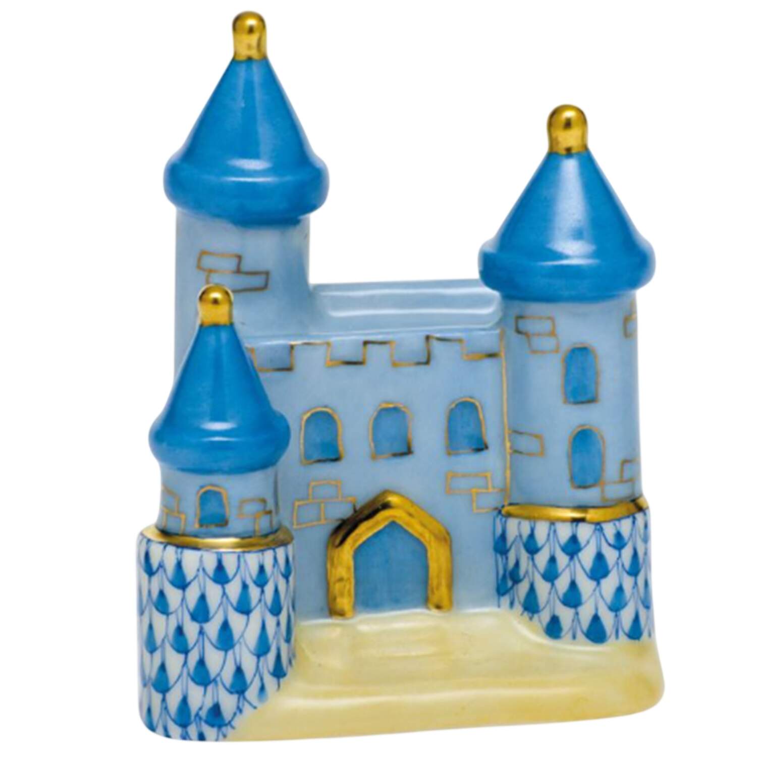 Manmade Objects Castle-Blue - No Box by Herend-1