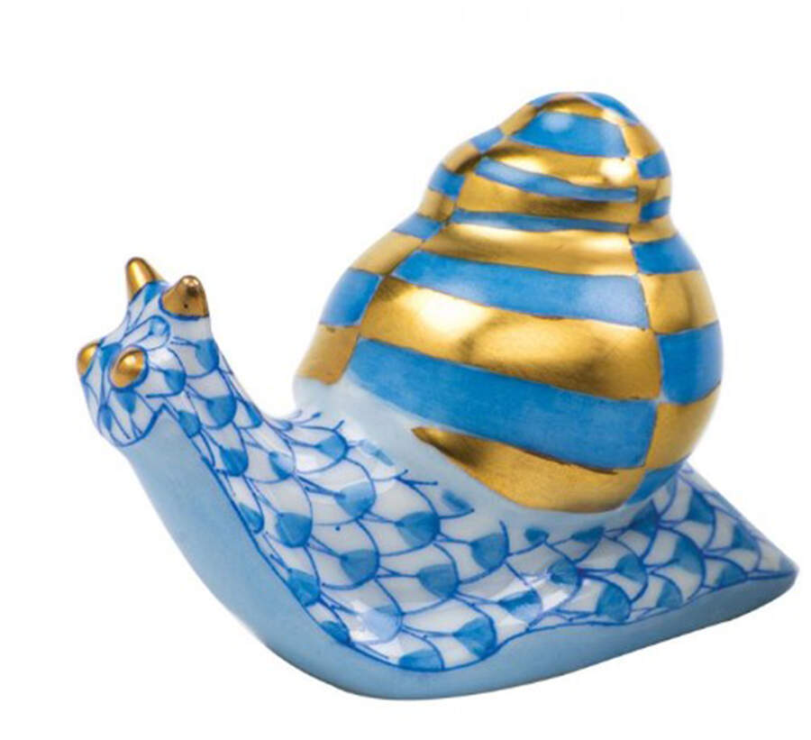Bugs & Friends Baby Snail- Blue - No Box by Herend-1