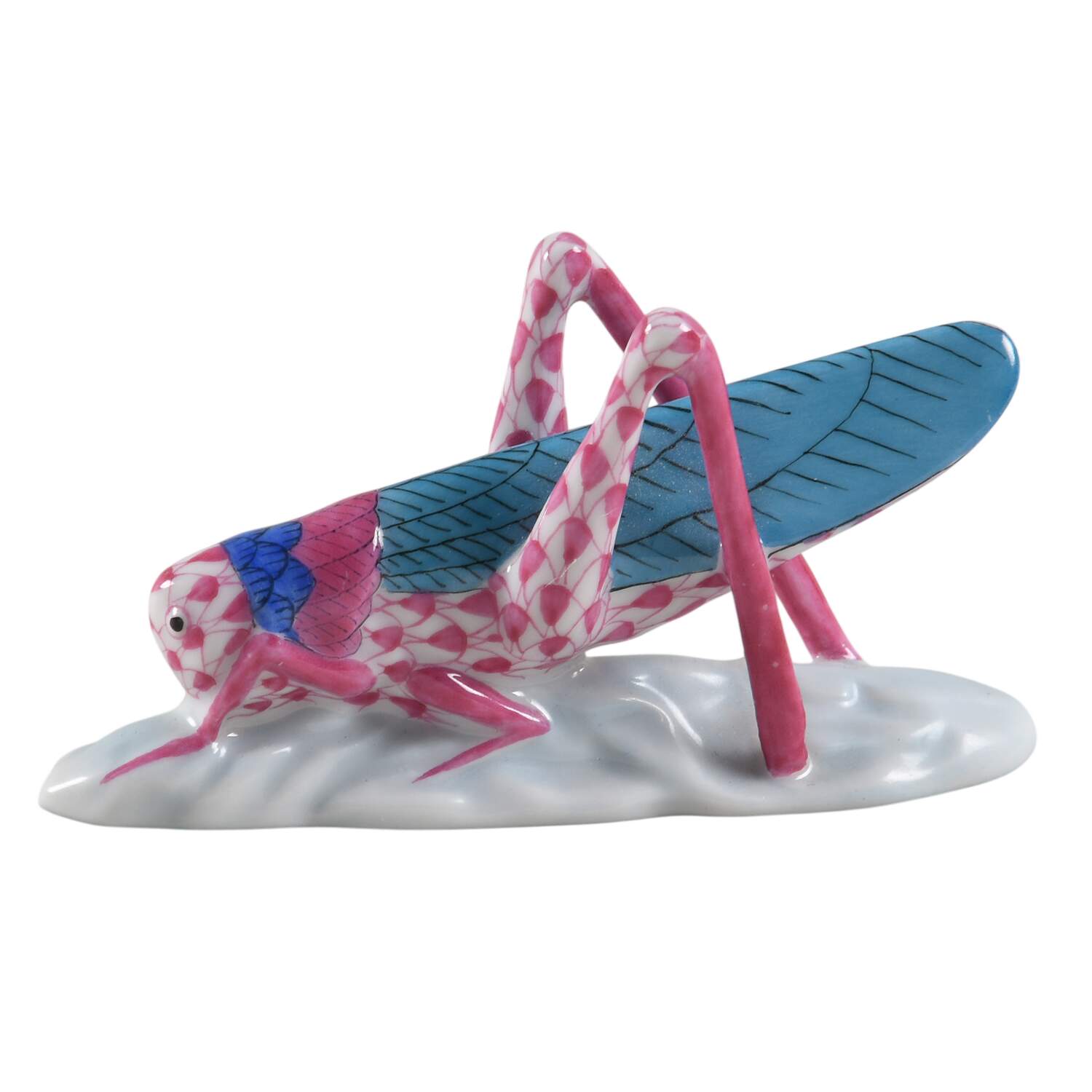 Bugs & Friends Grasshopper-Raspberry - No Box by Herend-1