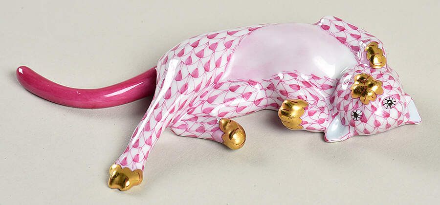 Cats Minnie The Calico-Raspberry - No Box by Herend-1