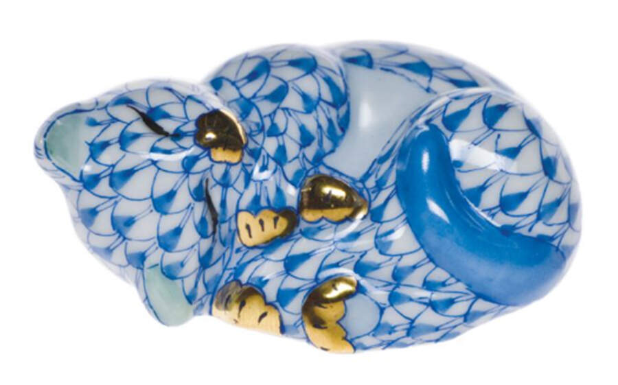 Cats Cat Nap- Blue - No Box by Herend-1