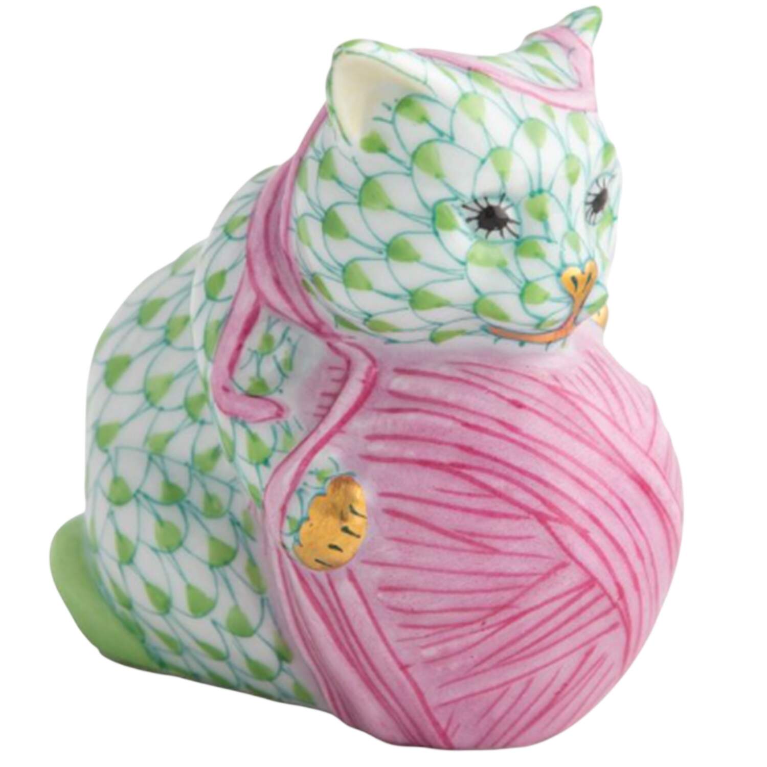 Cats Playful Kitten- Keylime - No Box by Herend-1