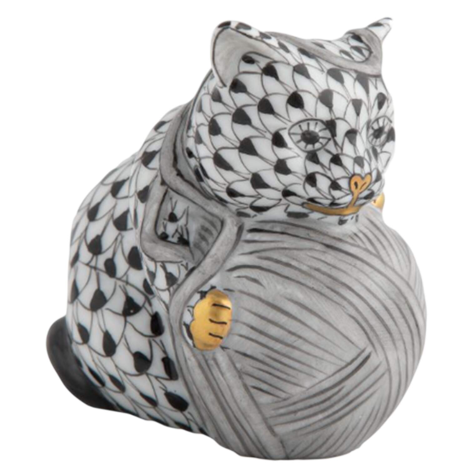 Cats Playful Kitten- Black - No Box by Herend-1
