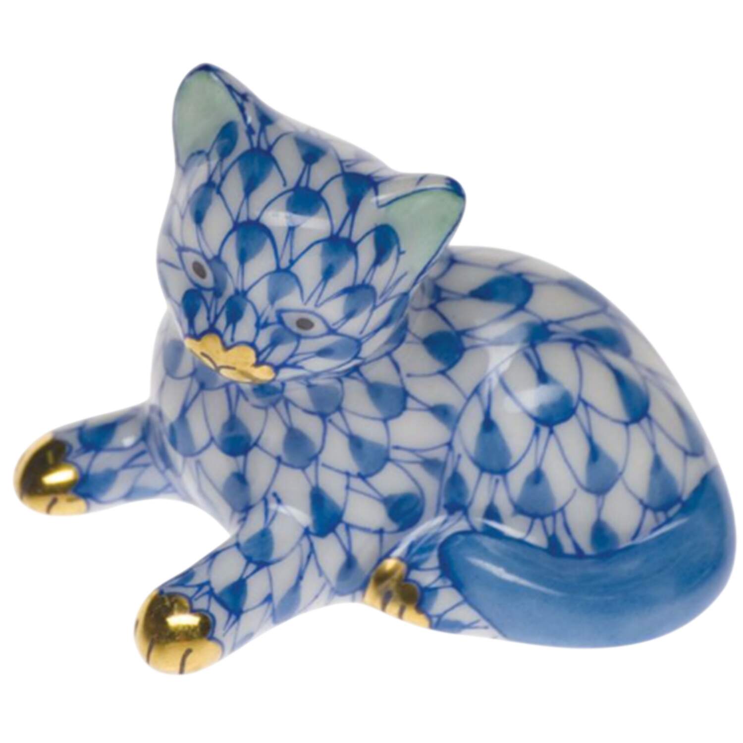 Cats Miniature Kitten- Blue - No Box by Herend-1