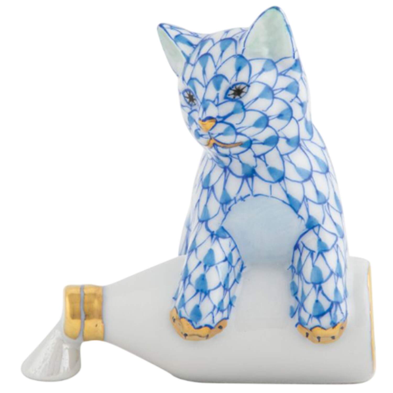 Cats Spilled Milk- Blue - No Box by Herend-1