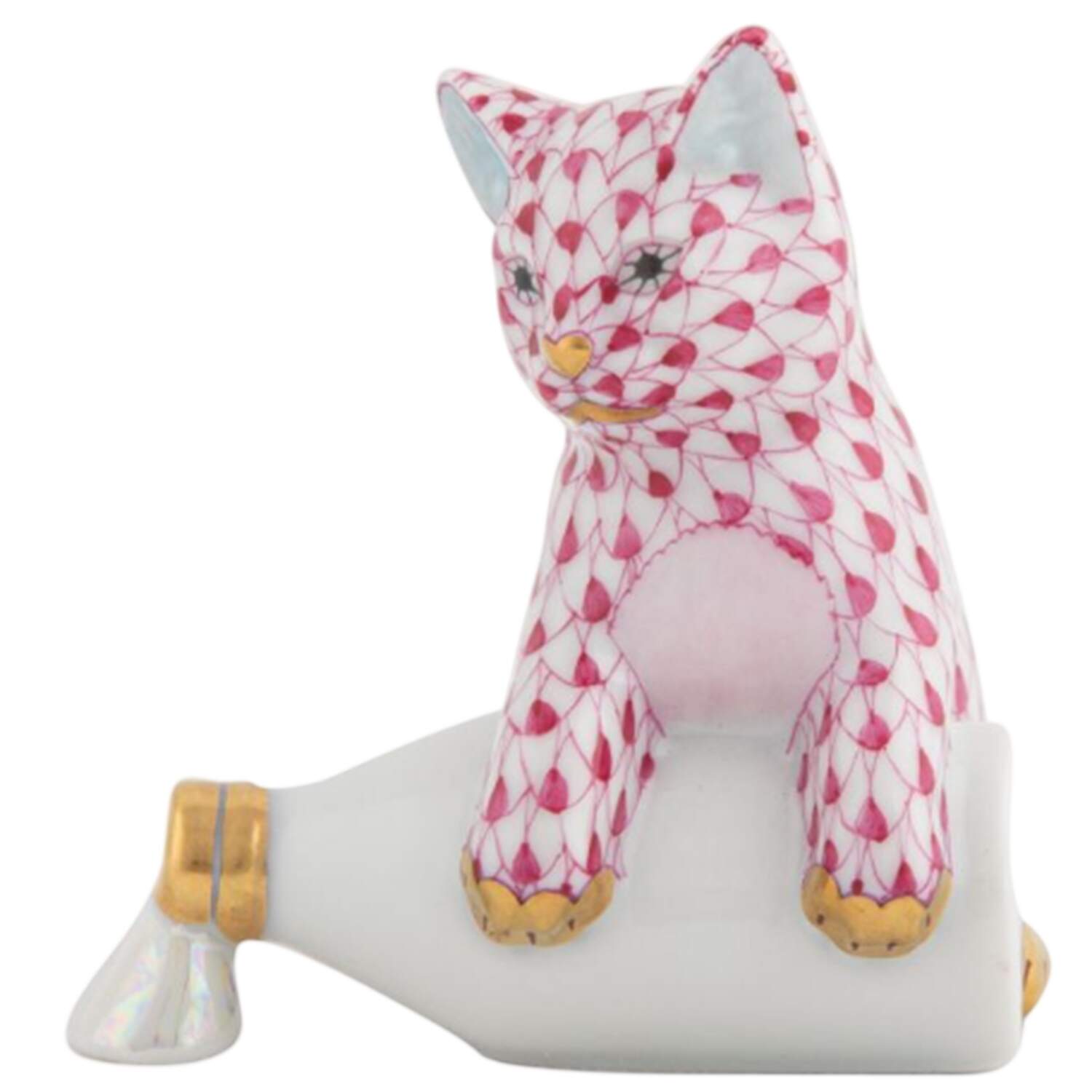 Cats Spilled Milk-Raspberry - No Box by Herend-1