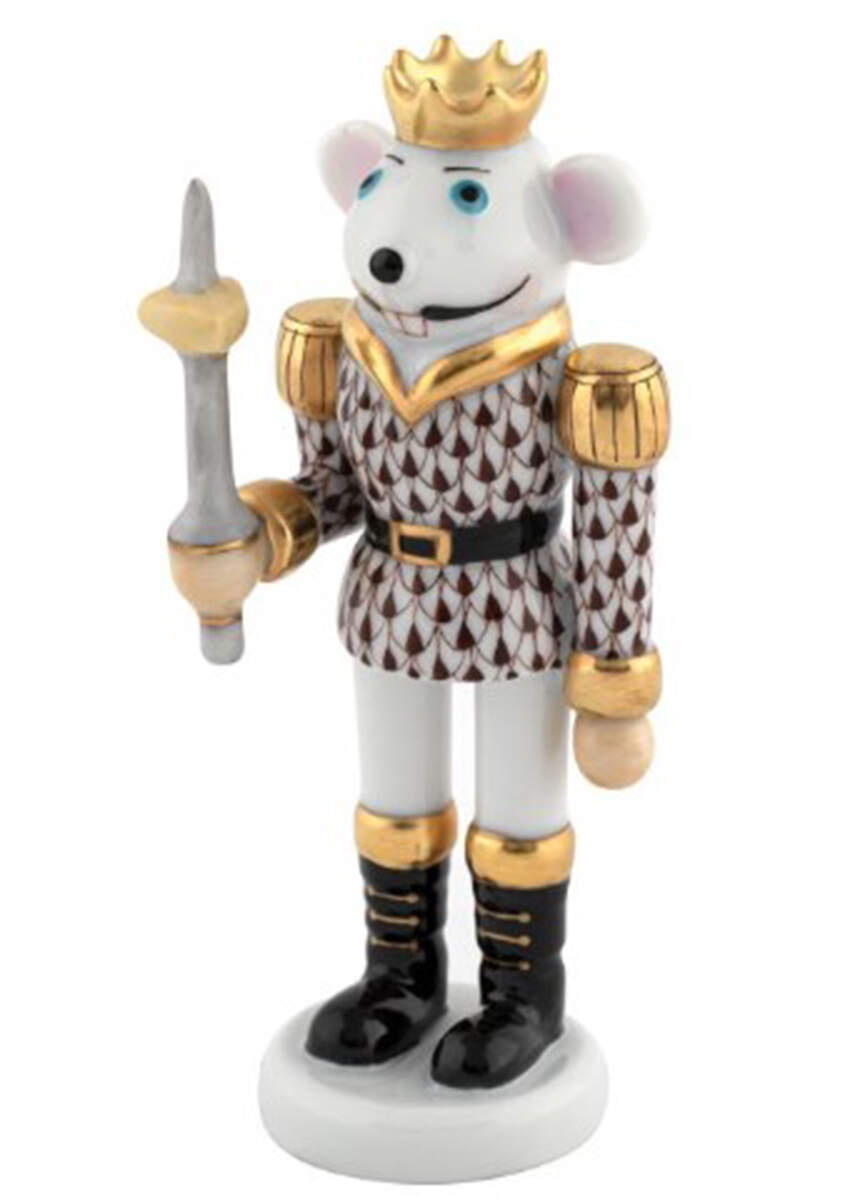 Rodents Mouse King Nutcracker- Chocolate - No Box by Herend-1