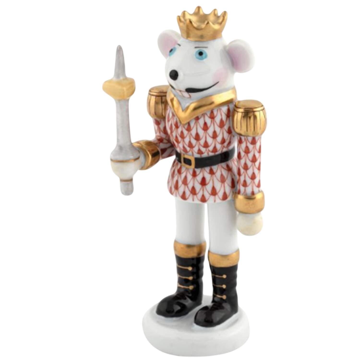 Rodents Mouse King Nutcracker- Rust - No Box by Herend-1