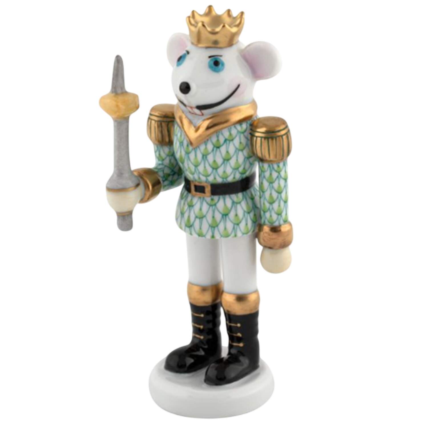 Rodents Mouse King Nutcracker- Keylime - No Box by Herend-1