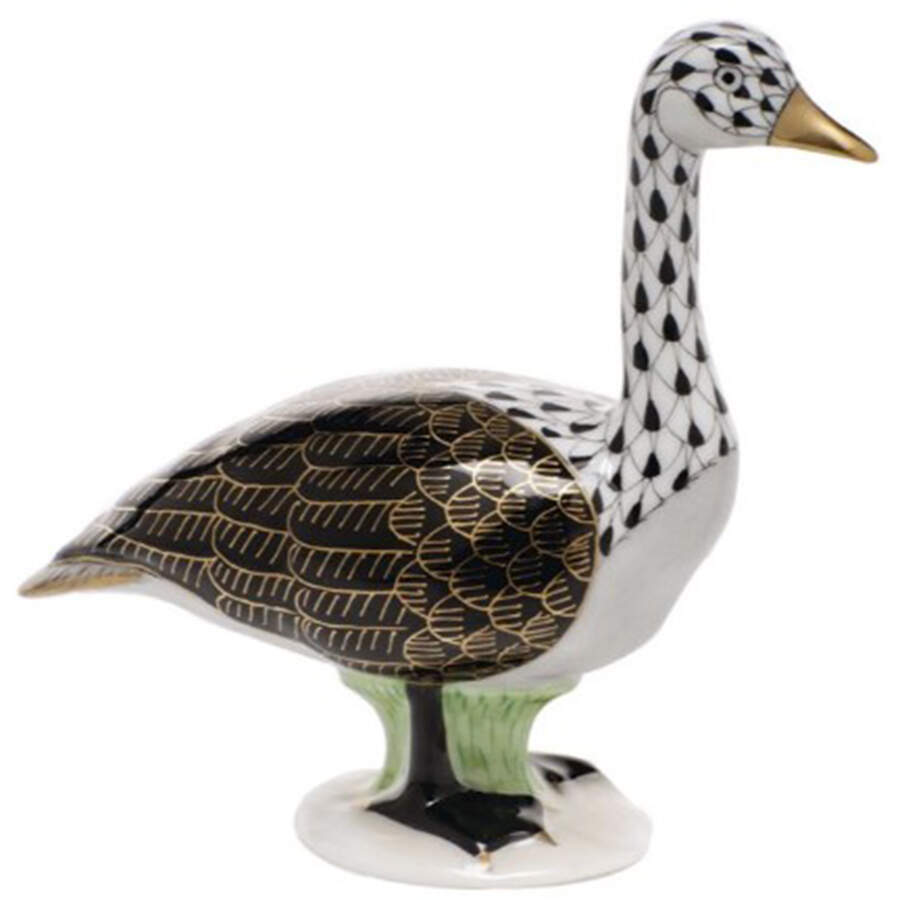 Waterfowl Canada Goose- Black - No Box by Herend-1