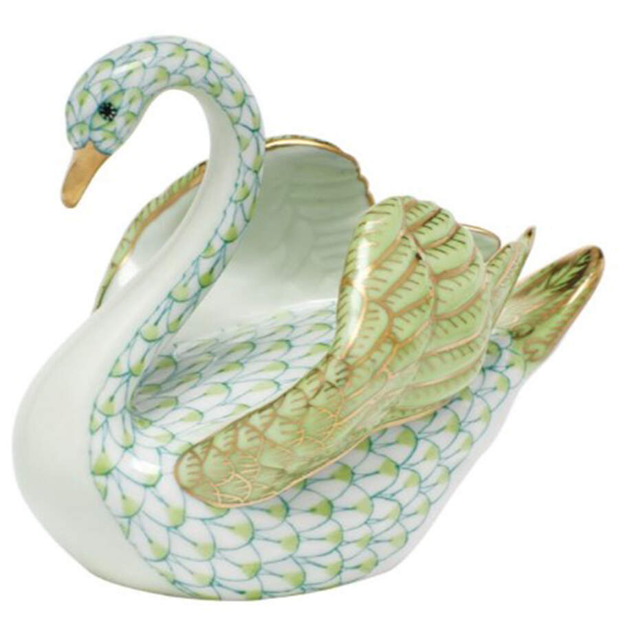 Waterfowl Swan- Key Lime - No Box by Herend-1