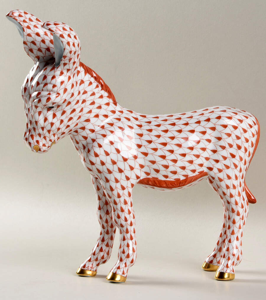 Horses (Equine) Donkey-Large/Rust - No Box by Herend-1