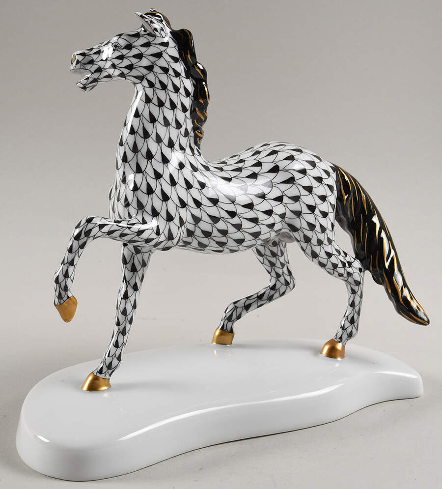 Horses (Equine) Stallion - Black - No Box by Herend-1