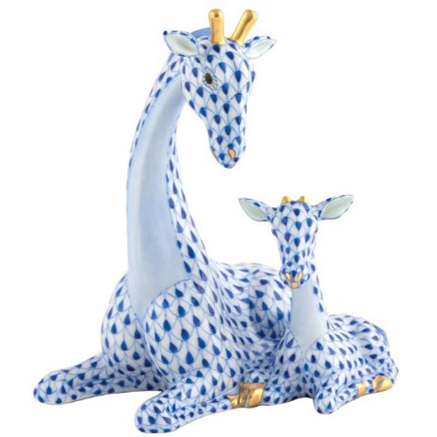 Wild Animals Mother And Baby Giraffe- Sapp - No Box by Herend-1