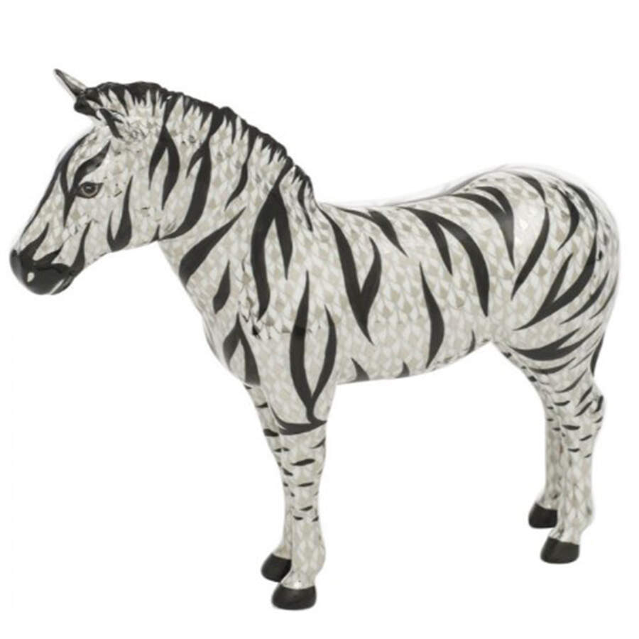 Wild Animals Large Zebra-Animprint Platinum - No Box by Herend-1