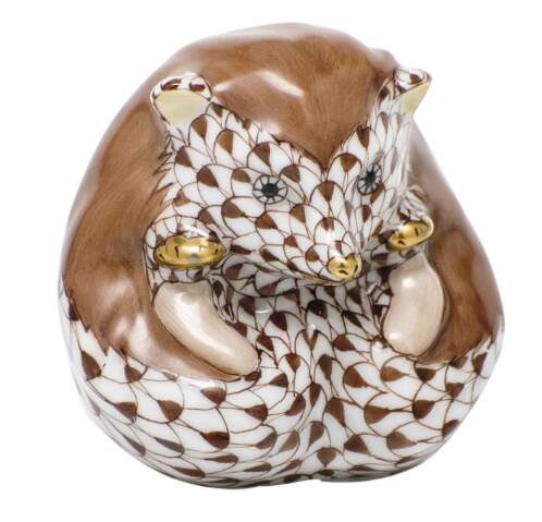 Wild Animals Baby Hedgehog- Chocolate - No Box by Herend-1