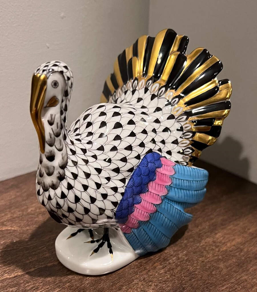 Game Birds Turkey-Black - No Box by Herend-1