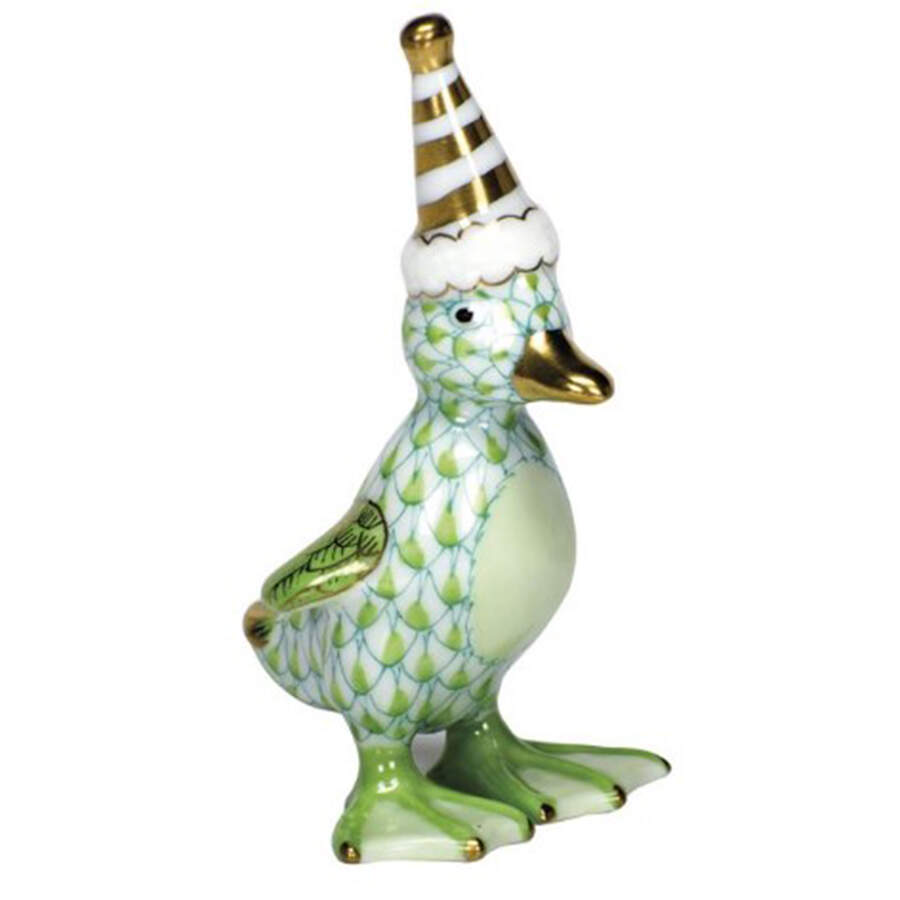 Childrens's Gifts & Toys Party Duckling- Key Lime - No Box by Herend-1