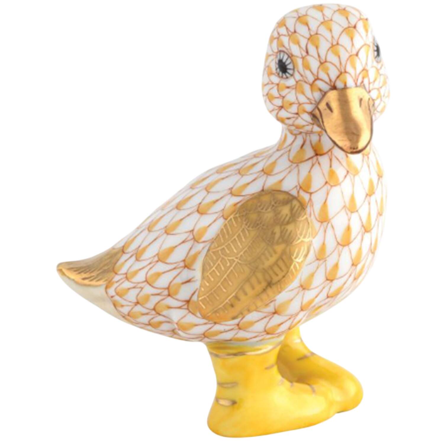 Ducks Duckling In Boots- Butterscotc - No Box by Herend-1