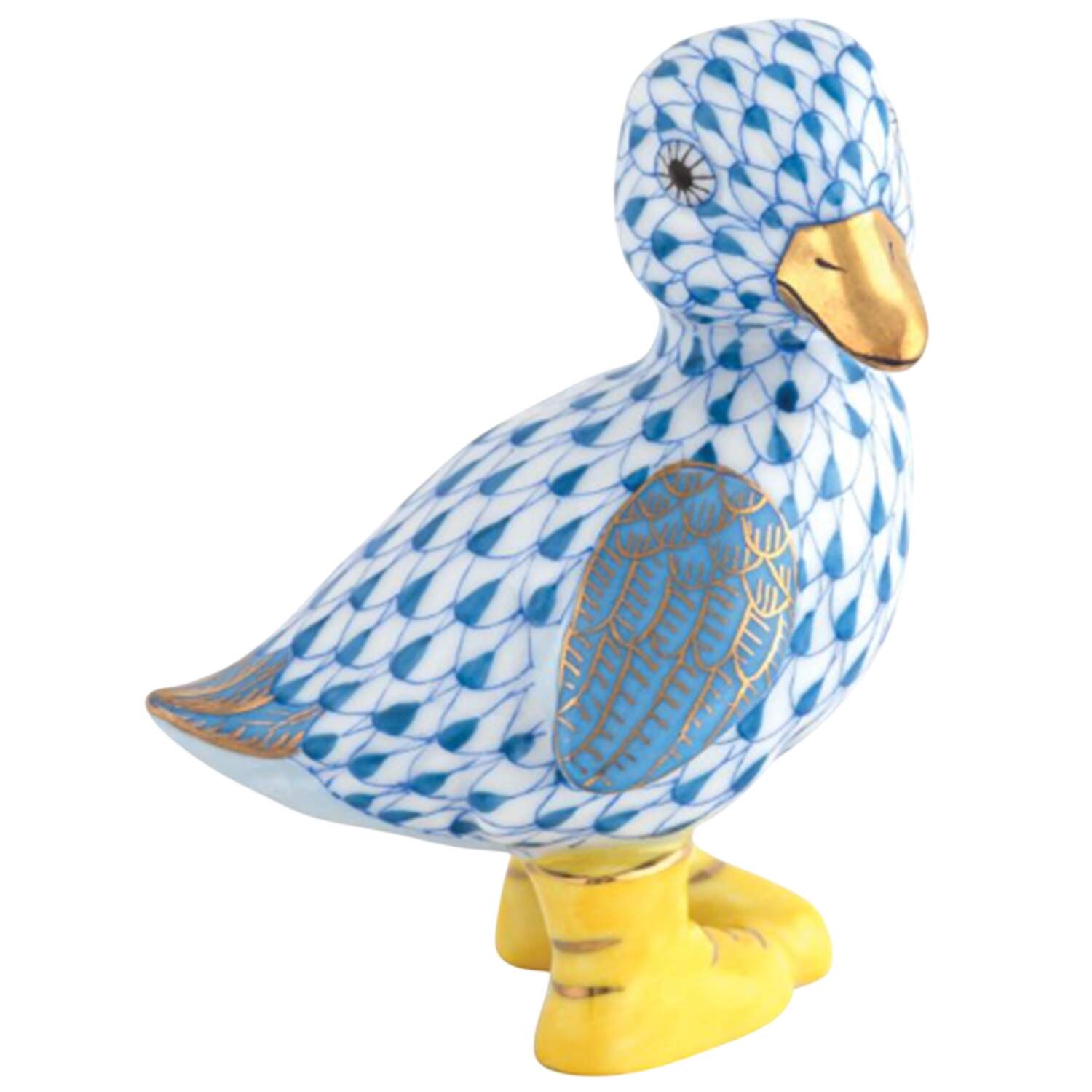 Ducks Duckling In Boots- Blue - No Box by Herend-1