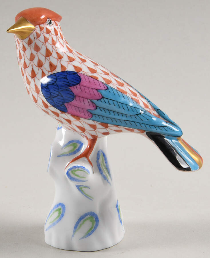 Birds Bird-Small/Rust - No Box by Herend-1