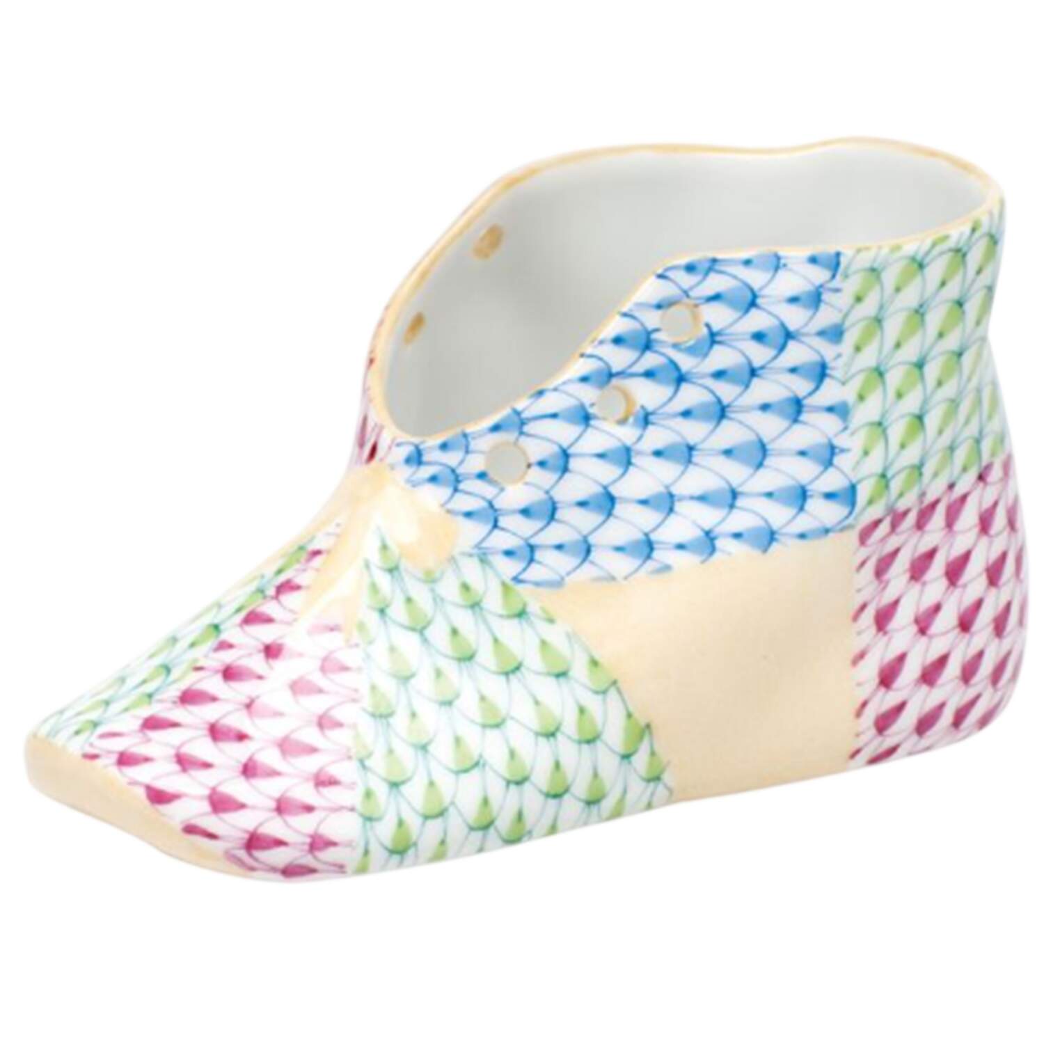 Childrens's Gifts & Toys Baby Shoe-Patchwork - No Box by Herend-1
