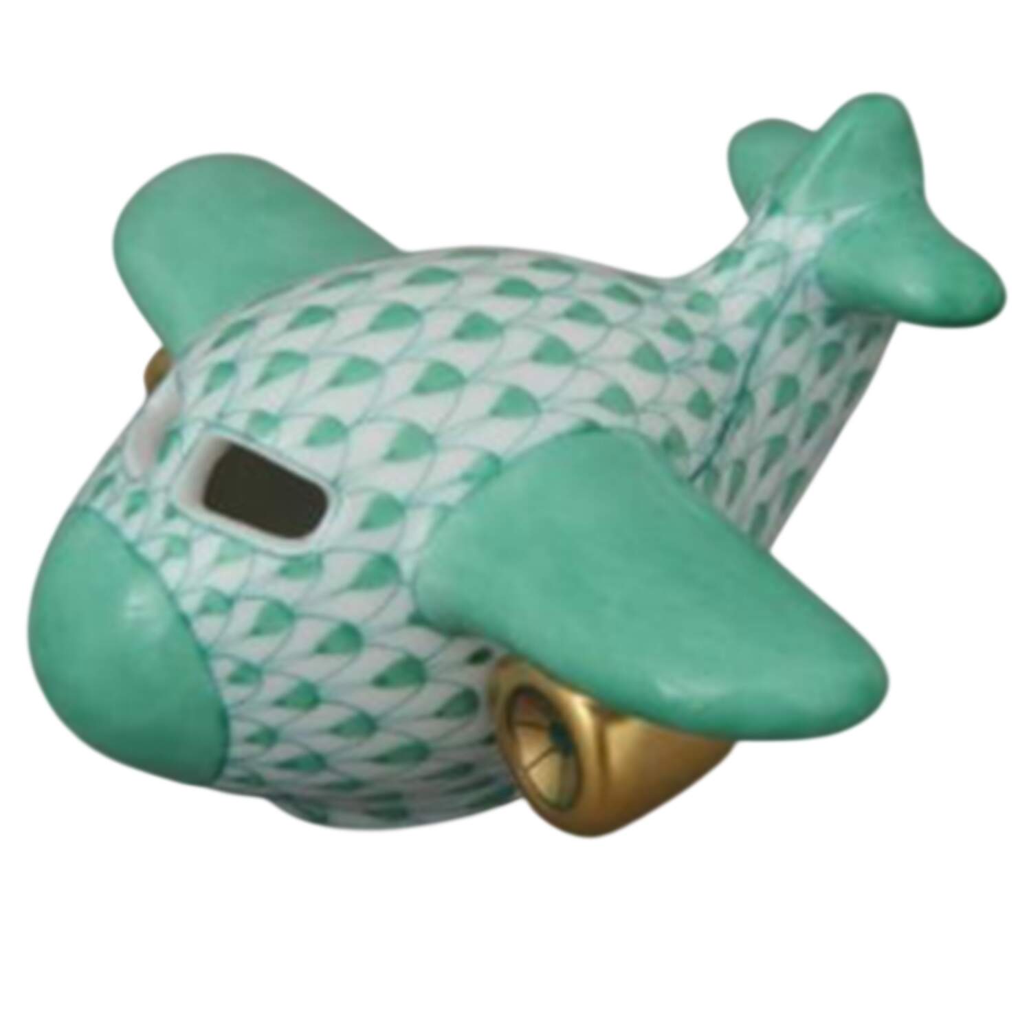 Childrens's Gifts & Toys Airplane-Green - No Box by Herend-1
