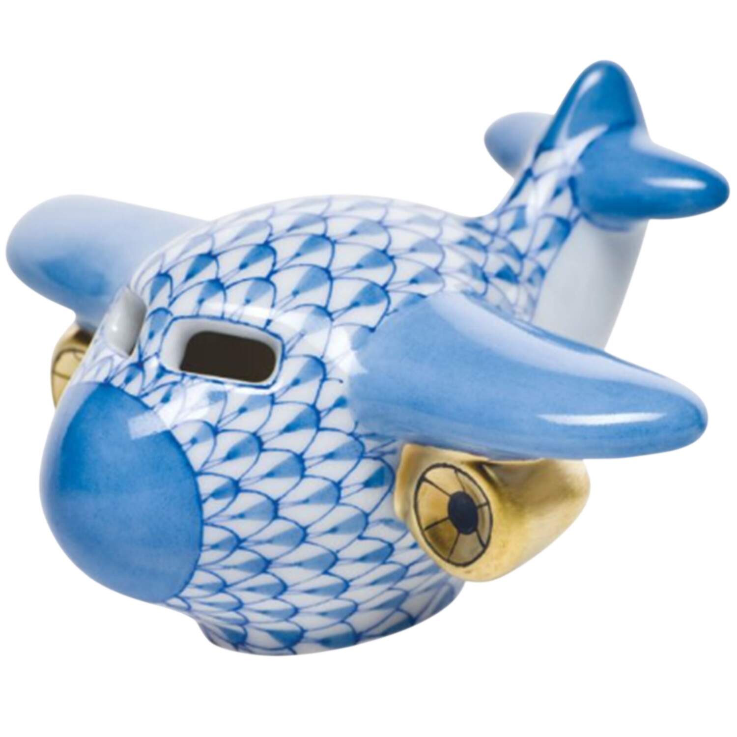 Childrens's Gifts & Toys Airplane-Blue - No Box by Herend-1