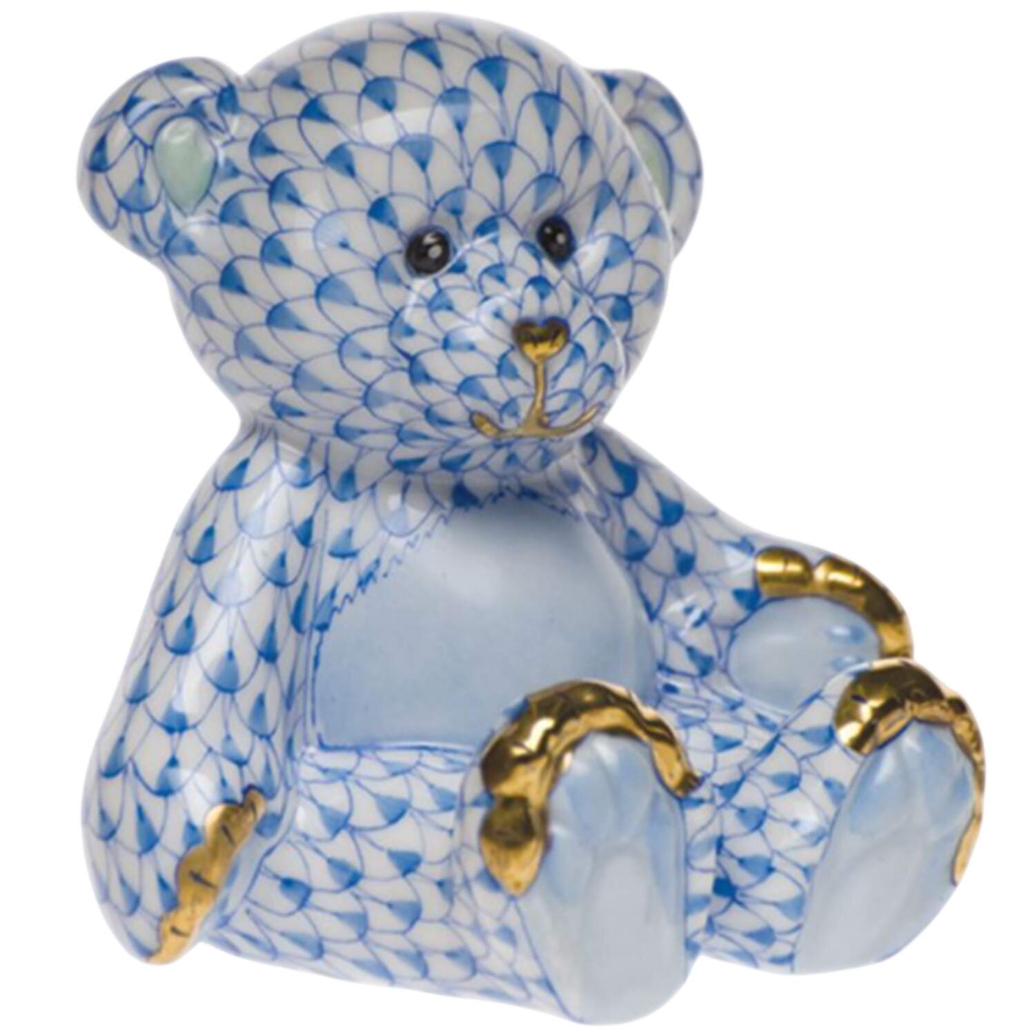 Childrens's Gifts & Toys Small Teddy Bear-Blue - No Box by Herend-1