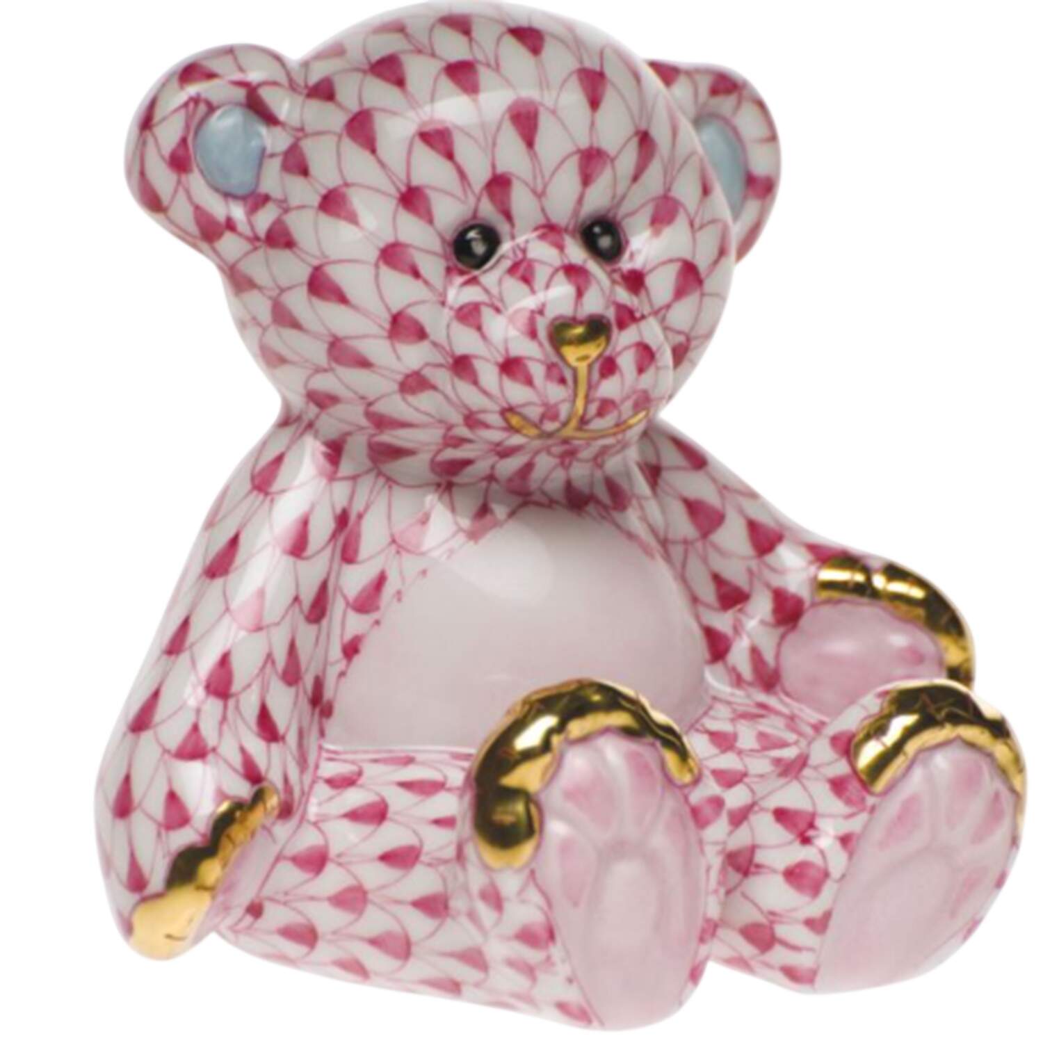 Childrens's Gifts & Toys Small Teddy Bear- Raspberry - No Box by Herend-1