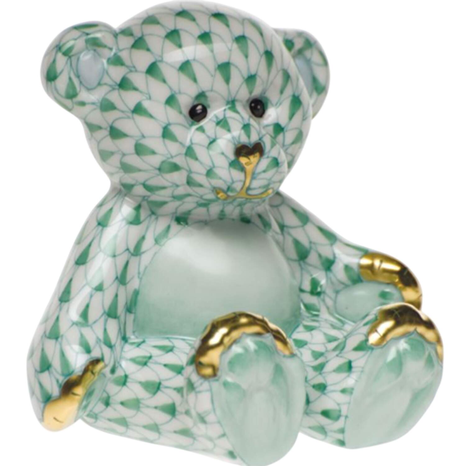 Childrens's Gifts & Toys Small Teddy Bear- Green - No Box by Herend-1