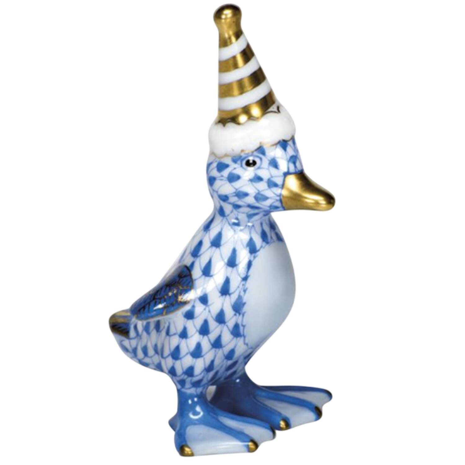 Childrens's Gifts & Toys Party Duckling- Blue - No Box by Herend-1