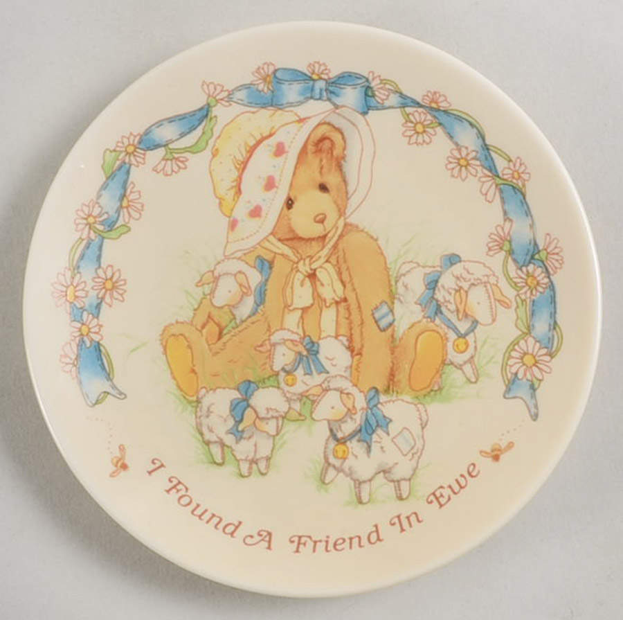Cherished Teddies Mini Plates A Found A Friend In Ewe - No Box by Hamilton Collection-1