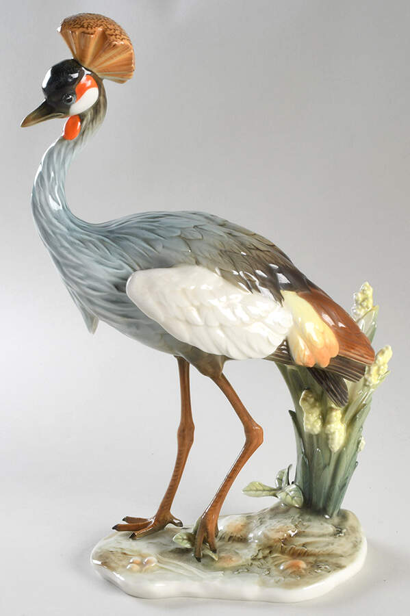 Birds Crowned Crane - No Box 108 by Hutschenreuther-1