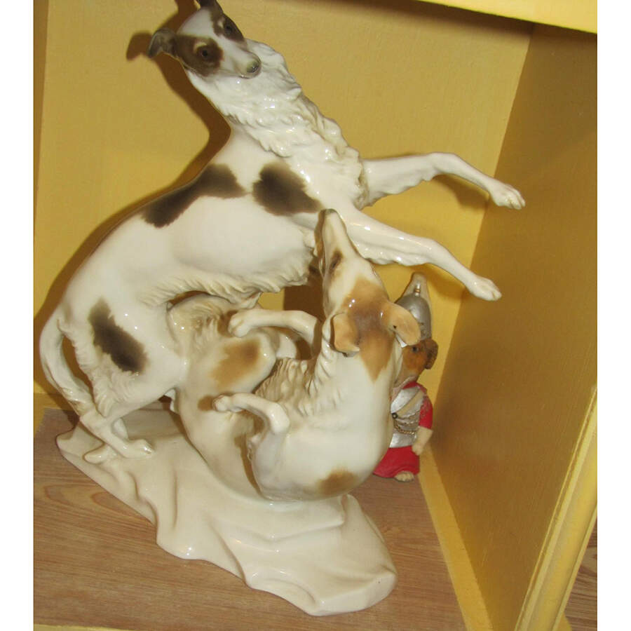 Dogs Playing Greyhounds - Boxed by Hutschenreuther-1