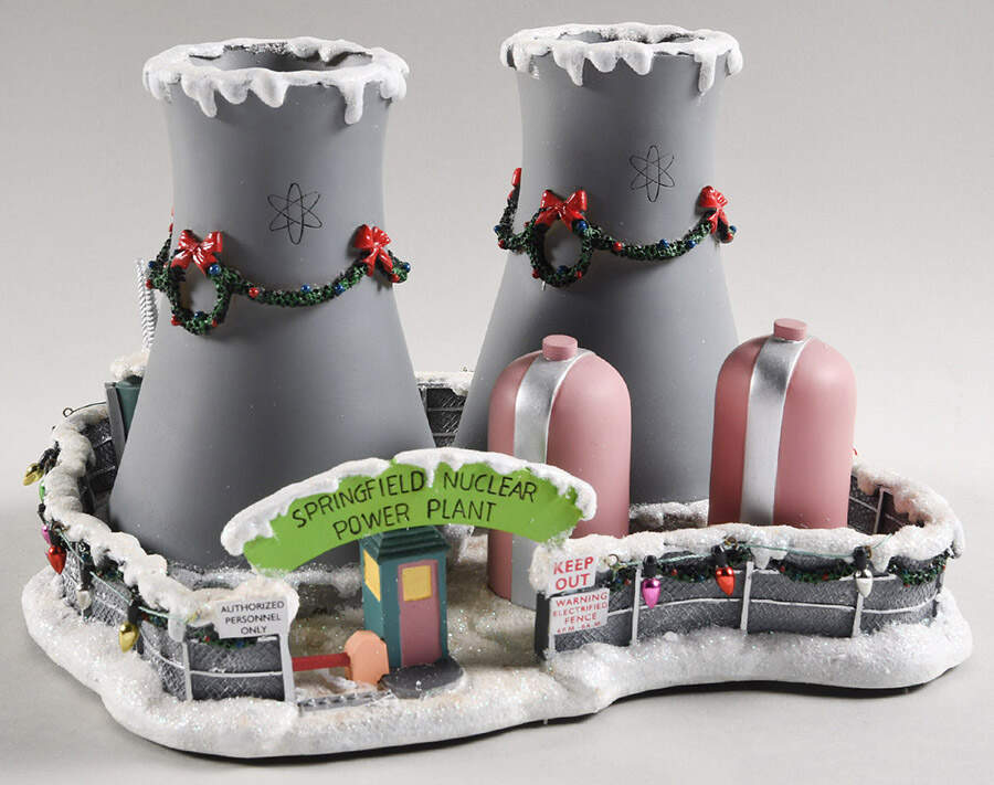 Simpsons Christmas Village Springfield Nuclear Power Plant - No Box by Hawthorne Village-1