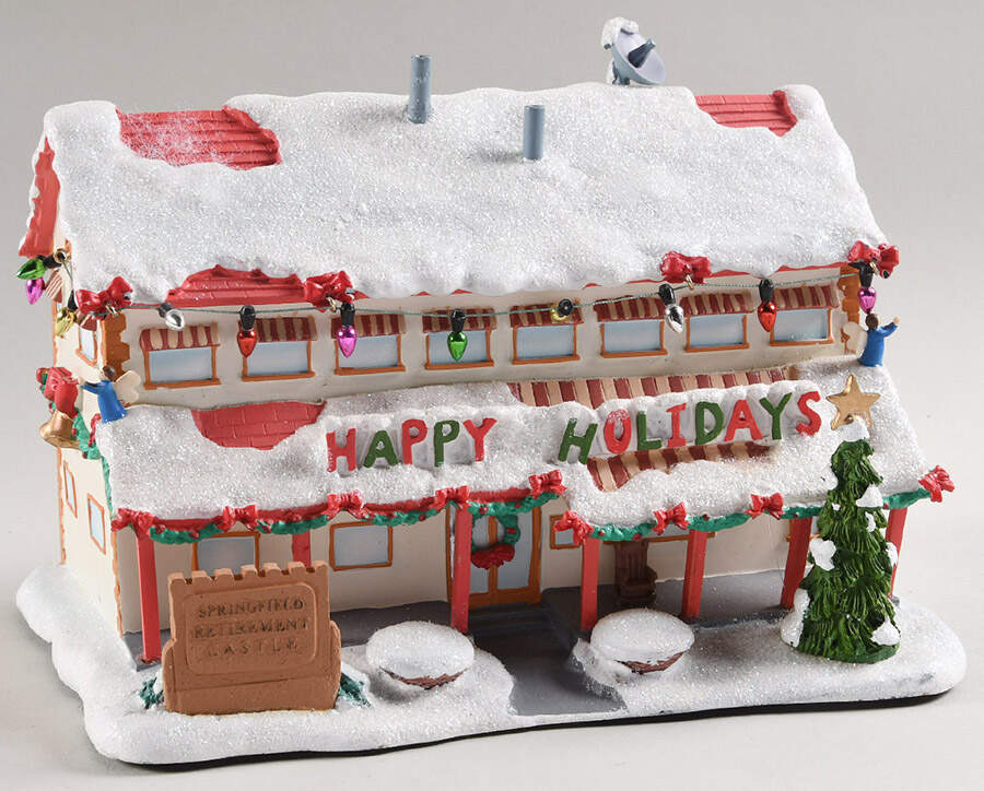 Simpsons Christmas Village Springfield Retirement Castle - No Box by Hawthorne Village-1