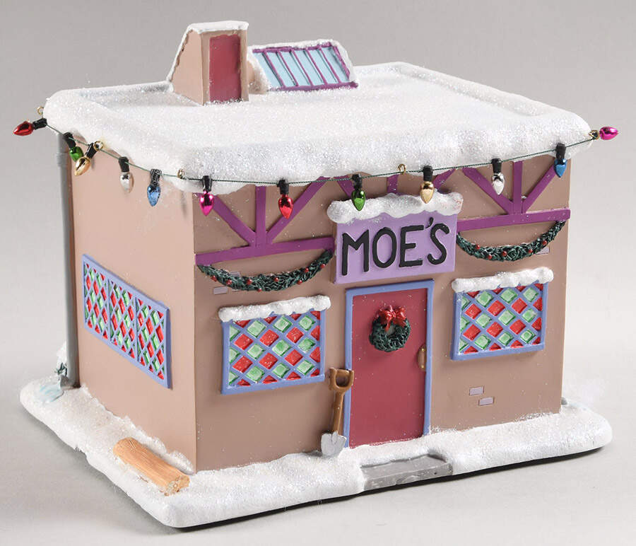 Simpsons Christmas Village Moe's Tavern - No Box by Hawthorne Village-1