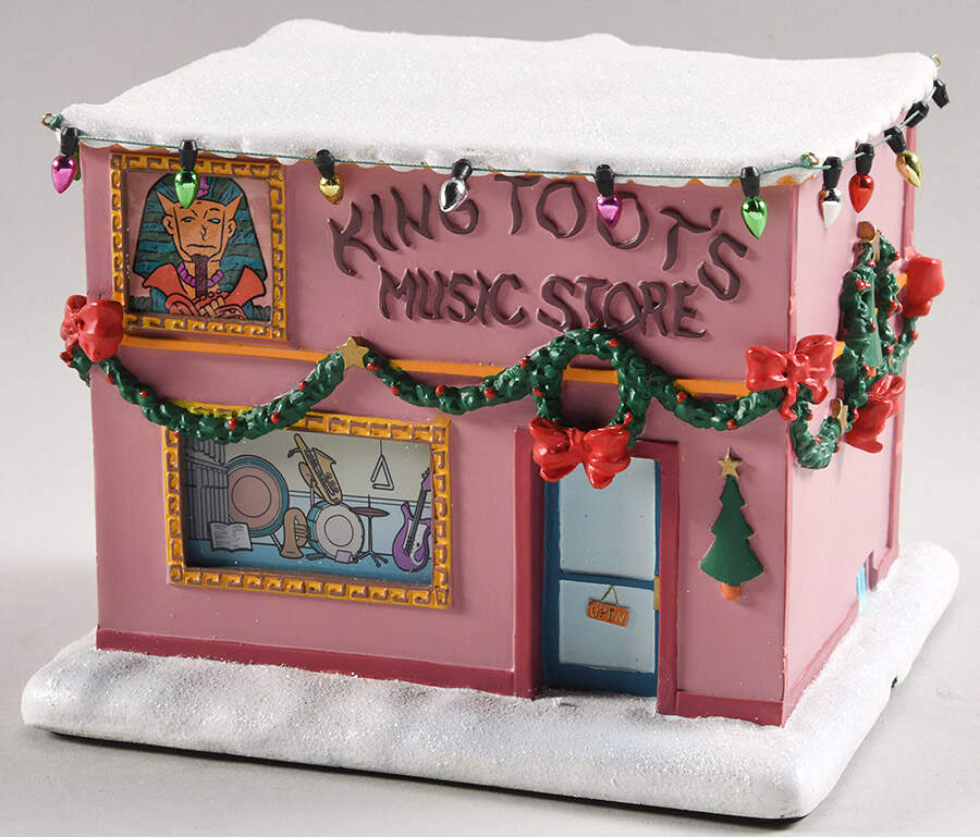 Simpsons Christmas Village King Toot's Music Store - No Box by Hawthorne Village-1