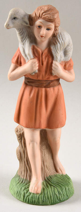 5216 Nativity Figurine Shepherd With Lamb - No Box by Homco-1
