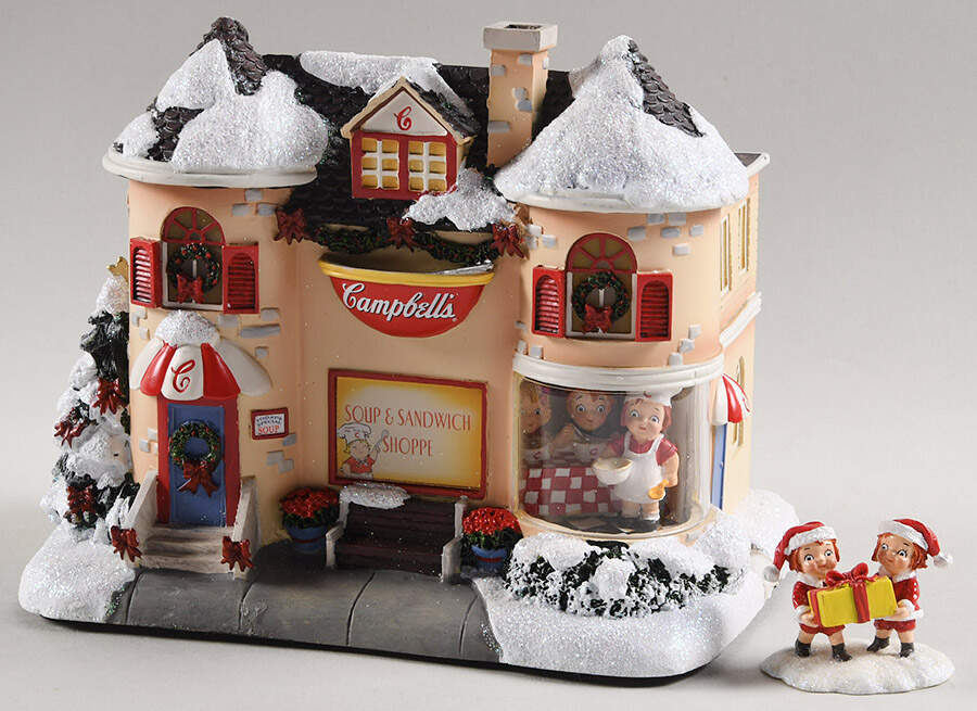 Campbell's Christmas Village Soup And Sandwich Shoppe - Set Of 2 - No Box by Hawthorne Village-1